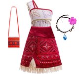2024 New Movie Moana 2 Girls Dress Halloween Party Adventure Costume Kids Princess Fancy Clothes Children Vaiana Outfit