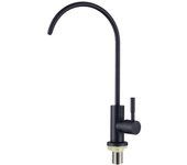 Grifo de acero inoxidable para agua potable filtrada en el fregadero de la cocina, filtro de agua potable, grifo de cocina (negro)