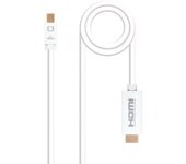 Nanocable cable conversor mini dp macho a hdmi v1.4 macho 2m - color blanco