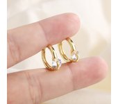 New Fashion Fresh Flower Enamel Hoop Earrings for Women Dripping Oil Huggies Earrings Girl Charm Cute Ears Party Jewelry Gift