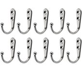 10 Piezas Perchero de Pared para Ropa Pesada - Ganchos para Abrigos Simples con Diseño Vintage - Fácil de Instalar