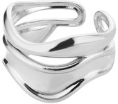 Luxury Wide Wave Rings for Women Gold Color Stainless Steel Ring 2024 Trend Elegant Aesthetic Couple Jewelry Gift anillos mujer