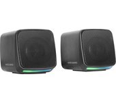 Mars Gaming MS-PRO, Altavoces Compactos 10W, Iluminación RGB Flow Dinámica, Altavoz PC con Caja de Control y Entrada Jack 3.5mm, Altavoces Gaming Compatibles con PC / Mac / Smart, Altavoces PC en Negro, Rosa o Blanco