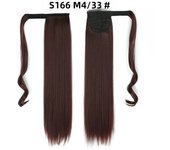 Synthetic Long Straight Wrap Around Clip In Ponytail Hair Extension For Women 22inch Heat Reistan Pony Tail Fake Hair budabuda