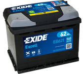 Batería de coche Exide EB621 Excell. 12V - 62Ah/540A (EN) Caja L2
