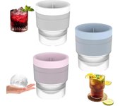 Molde para bolas de hielo apilables de grado alimenticio, de fusión lenta, para hacer tú mismo, para cócteles y whisky, Beyond Draw, esferas de hielo grandes de 6,35 cm, molde apilable para cubitos de hielo redondos (6 unidades)
