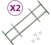 vidaXL Rejas de seguridad de ventana ajustables 2 uds 700-1050 mm