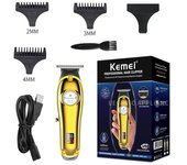 Original all metal barber kit electric shaver for men rechargeable kemei hair trimmer clipper beard hair cutting tool home