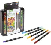 Juego de 16 Rotuladores de Doble Punta, Punta Gráfica y Punta Ultra Fina, en Caja de Lata Decorativa, Crayola 58-6512