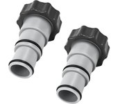 Adaptador de manguera de bomba de repuesto Intex con rosca, para manguera de 1,5 y 1,25, serie A 25077RP 8, gris, 2 unidades
