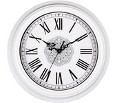 Reloj de pared de 12 pulgadas, Silencioso, sin Tictac, con números Romanos vintage, para Sala de estar, Cocina, dormitorio, hogar y oficina (barería no incluida), color Blanco