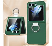 Solid Color Folding With Finger Ring Buckle Case For Samsung Z Flip 6 5 Zflip 5 Z Flip4 Z flip 3 5G Shockproof Matte Clear Cover