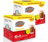 2 Cajas de Cappuccino Dolce gusto compatible  marca Kfetea 96 cápsulas,  Formato Super Ahorro