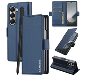 Magnetic Flip Leather Phone Case for Samsung Galaxy Z Fold 6 5 4 3 5G Fold6 Fold5 Fold4 Wallet Card Cover Etui Coque