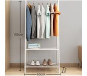 Perchero de hierro para ropa, estante de almacenamiento zapatero bolso, colgador sala de estar, muebles para el hogar, letra A 153cm