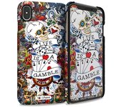 i-Paint Tatuaje Protector Duro Caso del teléfono para el iPhone X