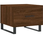vidaXL Mesa de centro madera contrachapada 50x50x40 cm Blanco, Negro, Blanco brillante Mesita de Salón o Comedor o Auxiliar Mesa de Café Meuble Salón