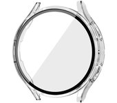 Case for Samsung Galaxy Watch 6/5/4 40mm 44mm Screen Protector Hard PC Protective Cover Bumper Galaxy Watch Tempered Glass Film