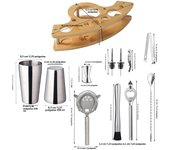 1/3/6/9/11pcs Cocktail Shaker Set Stainless Steel Bartender Kit Cocktail Mixer Wine Martini Boston Shaker Party Bar Tools