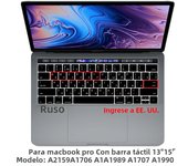 Russian silicone Keyboard Cover Protector for Macbook air13/12 /15/16pro touchbar A2992/A3113/A2941/A1990/A3114/A2289A2337/A2141