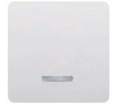 Tecla para interruptor, conmutador o cruz ancha BLANCA con luminoso BJC 17705-L