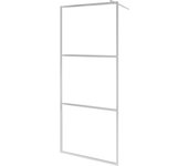 vidaXL Mampara de Ducha Accesible Vidrio ESG Medio Esmerilado 90x195cm Baño Color Plateado,  Negro, y mas