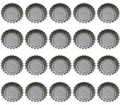 Lot of 20 baking molds flower shaped reusable stainless steel tart for cupcakes and muffins