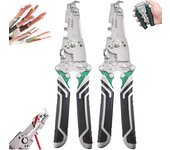 Pelacables plegable 18 en 1, nuevo pelacables plegable 2025, alicates pelacables multifunción, cortador de cables, pelacables profesional y herramienta de engarzado para el hogar (mezcla de 2 piezas)