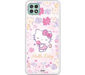 Funda original compatible con Samsung Galaxy A22 5G - Hello Kitty Delicate Flower
