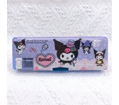 Sanrio Cartoon Kawaii Kuromi Pencil Case Double-Sided Pencil Case Student Multifunctional Pencil Case With Pencil Sharpener