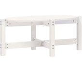 vidaXL Mesa de centro de madera maciza de pino 87x48x35 cm Natural, Blanco, Gris Mesita de Salón o Comedor o Auxiliar Mesa de Café Meuble Salón