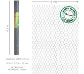 Saturnia Enrejado Triple Torsion 16/50 Cm. Rollo 10 Metros Uso Domestico - Ideal para Cercar