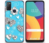 Tumundosmartphone Funda Gel Tpu para Alcatel 1S 2021 / 3L 2021 diseño Mariposas Dibujos