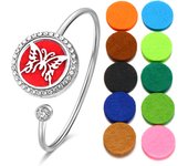 Crystal Aromatherapy Bracelet Bangle Diffuser Jewelry Tree of Life Perfume Oils Diffuser Aroma Diffuser Lockets Woman Bracelet