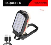 COB Work Light Portable LED Flashlight Adjustable USB Rechargeable Waterproof Camping Lantern Magnet Design With Power Display