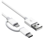 3A 2-in-1 Data Cable Micro USB Type C Data Adapter Mobile Phone USB C Fast Charging Cable For Xiaomi Samsung OPPO Android Phone