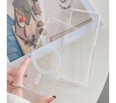 N52 Strong Magnet for Samsung Galaxy Z Fold Flip 5 4 3 5G Case Clear Acrylic Soft Wireless Charge for MagSafe Cover Shell Fundas
