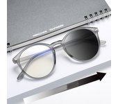 Photochromic Anti Blue Rays Computer Glasses Women Vintage Round Frame Gaming Glasses Men Anti Eyestrain Light Blocking Eyewear