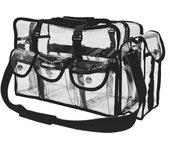 Tienda BIT Neceser de maquillaje transparent with 5 bolsos externos, neceser impermeable y transparente with Correa para el hombre para Viajes en la playa