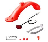 Scooter Mudguard Kit for Xiaomi Mijia M365 M187 Pro Electric Scooter Tire Splash Fender with Rear Taillight Support Bracket