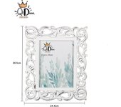 DECOR QIDIAN MARCO FOTO,PORTAFOTO CALADO MADERA BLANCO