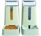 ZVD c Pet Feeder Small&Medium Pets Automatic Food Feeder and Waterer Set 3.8L, Travel Supply Feeder and Water Dispenser for Dogs Cats Pets Animals (l