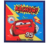 Parches Ropa Disney – Pixar – Vehículos – Transportes – Racers – Carreras – Parche Impreso Ropa – (licencia oficial) – Cars Kachow – Coches – Rayo McQueen – 6,0 x 6,2 cm. - Moda The Happy Patch