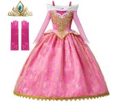Girls Sleeping Beauty Aurora Cosplay Princess Dress Kids Rapunzel Frozen Elsa Cinderella Costume Party Clothing 2-10Years