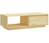 vidaXL Mesa de centro de madera maciza de pino 110x50x33,5 cm Natural, Blanco, Gris Mesita de Salón o Comedor o Auxiliar Mesa de Café Meuble Salón