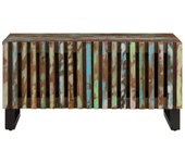 vidaXL Mesa de centro madera maciza de acacia 80x51x40 cm Marrón, Multicolor, Mesita de Salón o Comedor o Auxiliar Mesa de Café Meuble Salón
