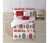 BL BELUM - Funda nórdica navidad 50% algodón - 50% poliéster- Funda nórdica con botones Laponia 12 - Funda Nórdica Extrasuave - Funda Nórdica 100% Made in Spain