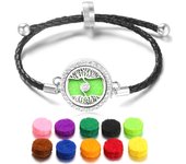 New Aromatherapy Crystal Leather Tree of Life Neutral Bracelets Essential Oil Diffuser Stainless Steel Perfume Lockets Jewelry
