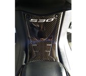 Pegatin 3D Gel Resina Estribo delantero para Yamaha TMAX 530 2017-2019-Carbono Metal Azul