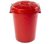 COSHANO Cubo de basura con tapa 100 litros basurero asas de presión